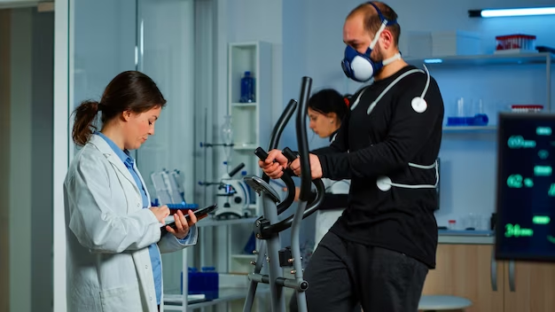 Doctor assessing person's fitness.